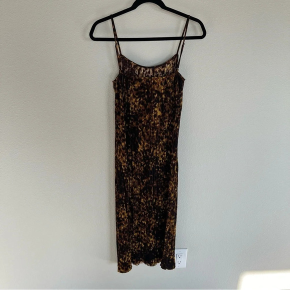 NWOT Rails Ami Tortoise Shell Print Plisse Pullover Slip Dress Casual Women’s XS - Picture 9 of 11